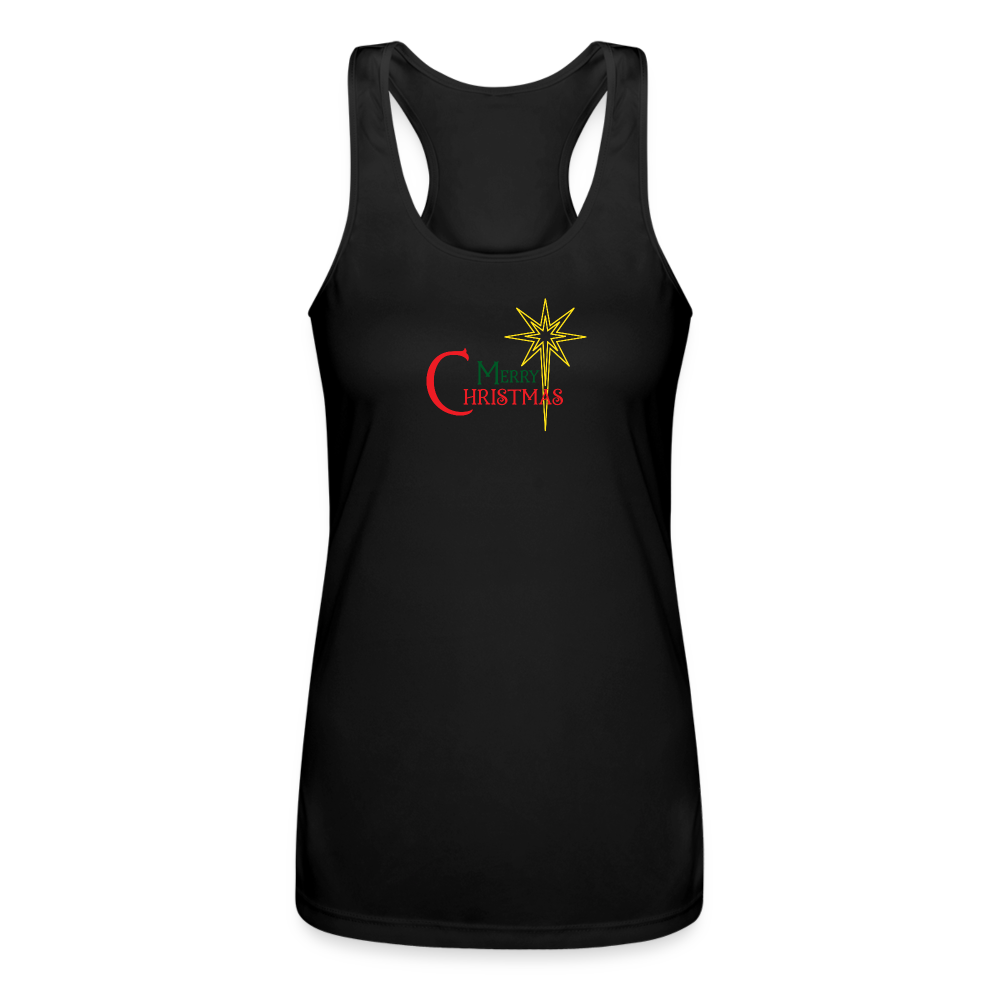 Merry Christmas - Women’s Performance Racerback Tank Top - black