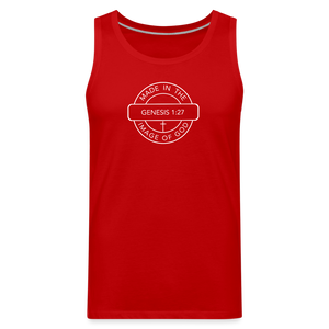 Made in the Image of God - Men’s Premium Tank - red