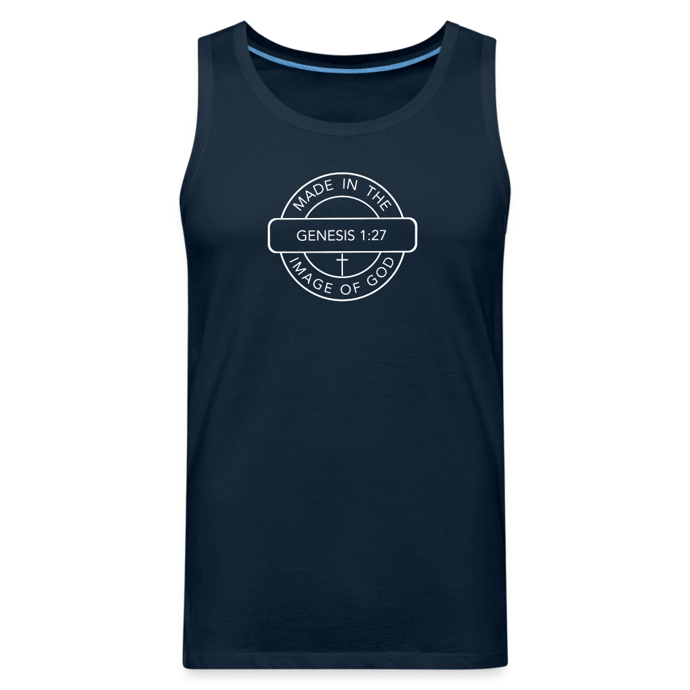 Made in the Image of God - Men’s Premium Tank - deep navy