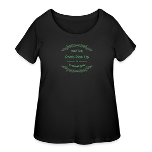 May the Road Rise Up to Meet You - Women’s Curvy T-Shirt - black