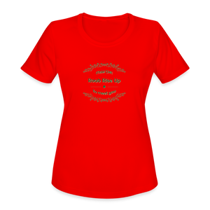 May the Road Rise Up to Meet You - Women's Moisture Wicking Performance T-Shirt - red