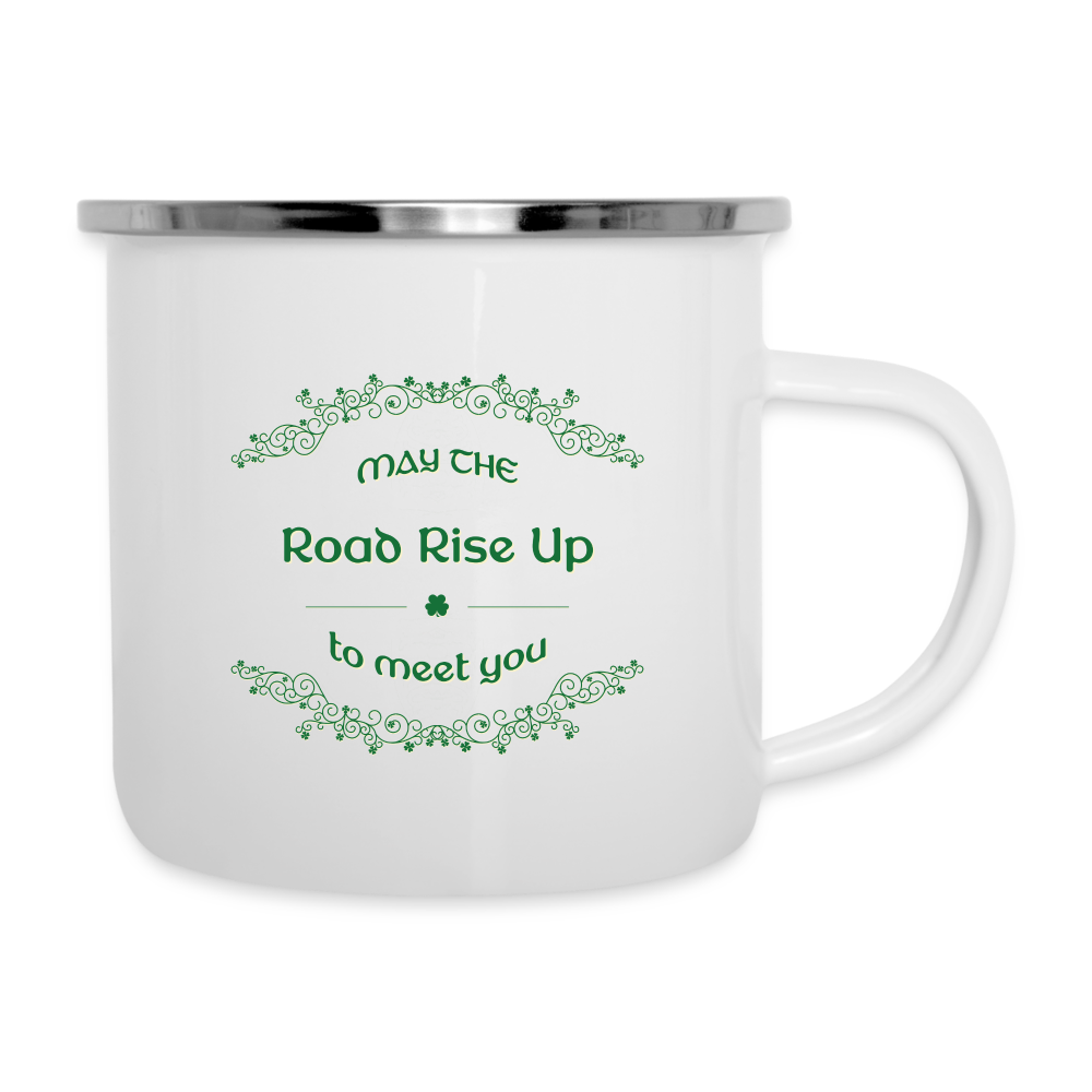 May the Road Rise Up to Meet You - Camper Mug - white