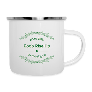 May the Road Rise Up to Meet You - Camper Mug - white