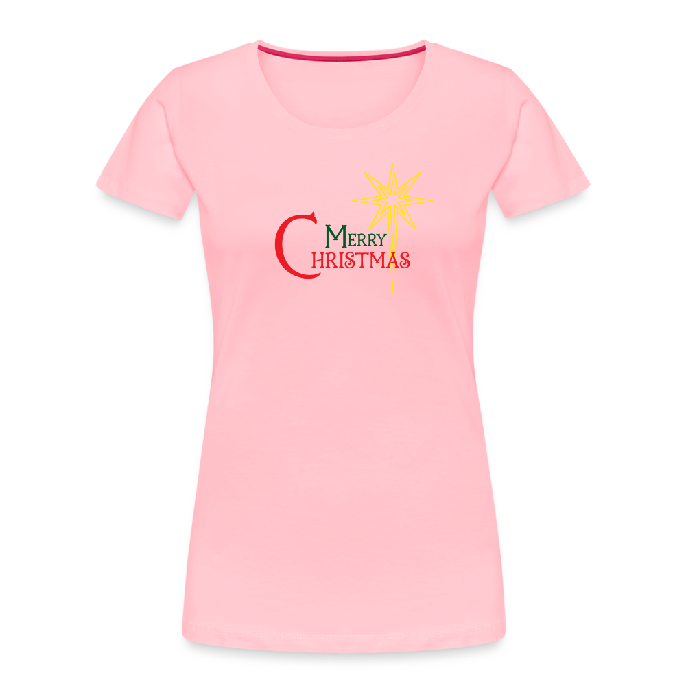 Merry Christmas - Women’s Premium Organic T-Shirt - pink