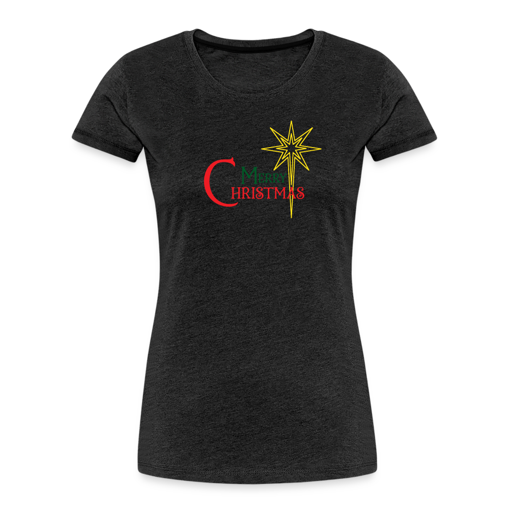 Merry Christmas - Women’s Premium Organic T-Shirt - charcoal grey