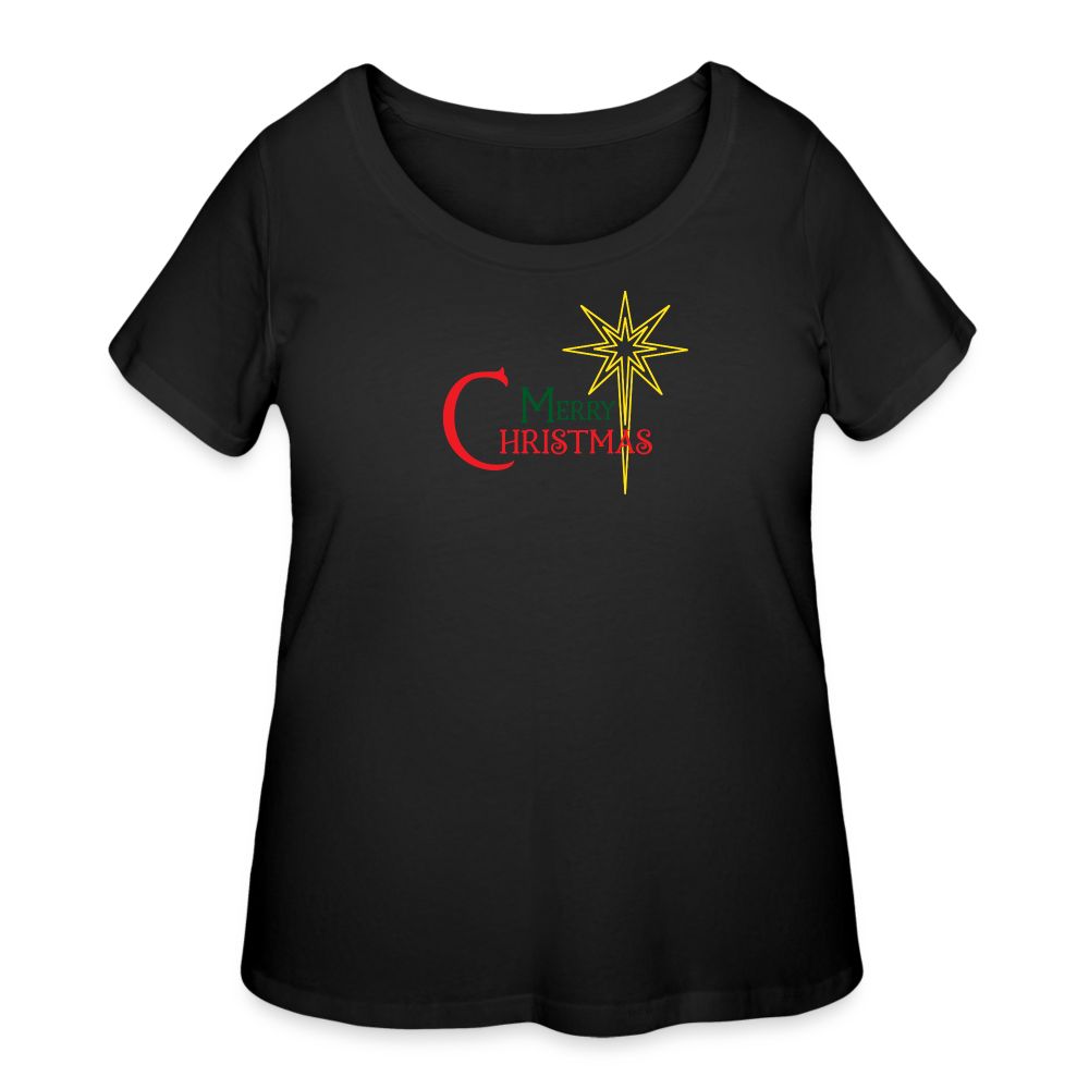 Merry Christmas - Women’s Curvy T-Shirt - black