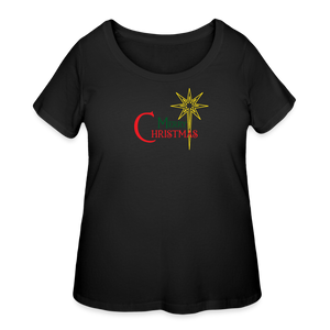 Merry Christmas - Women’s Curvy T-Shirt - black