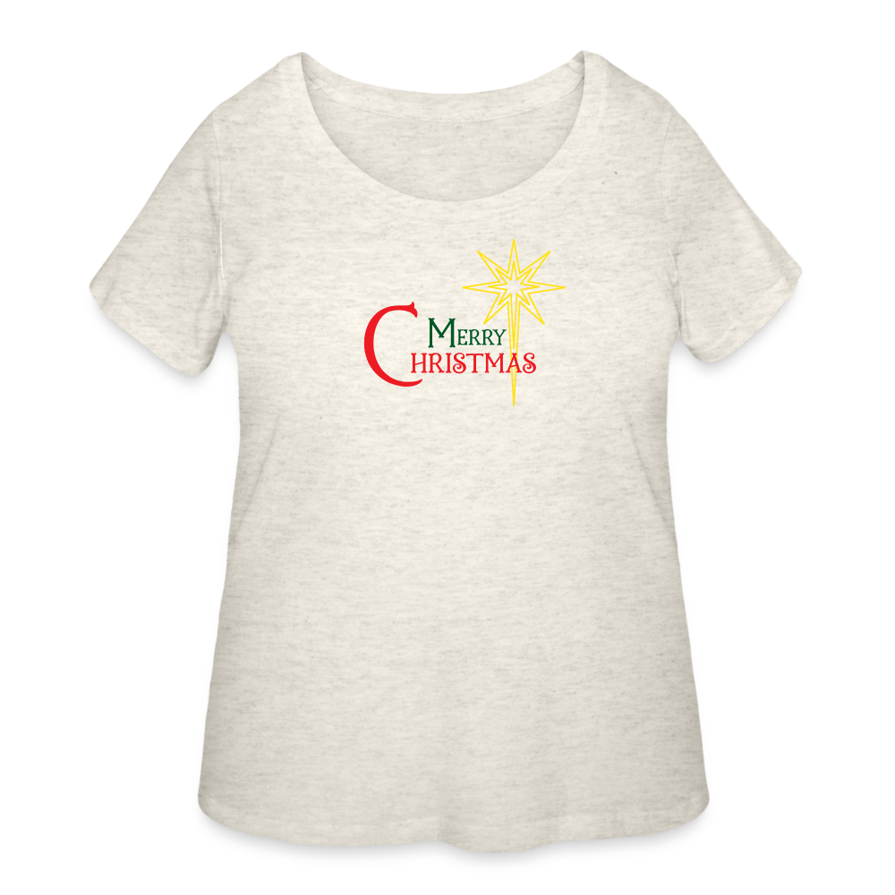 Merry Christmas - Women’s Curvy T-Shirt - heather oatmeal