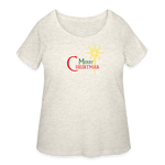 Merry Christmas - Women’s Curvy T-Shirt - heather oatmeal