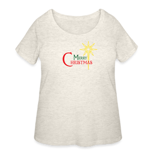 Merry Christmas - Women’s Curvy T-Shirt - heather oatmeal