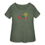 Merry Christmas - Women’s Curvy T-Shirt - heather military green
