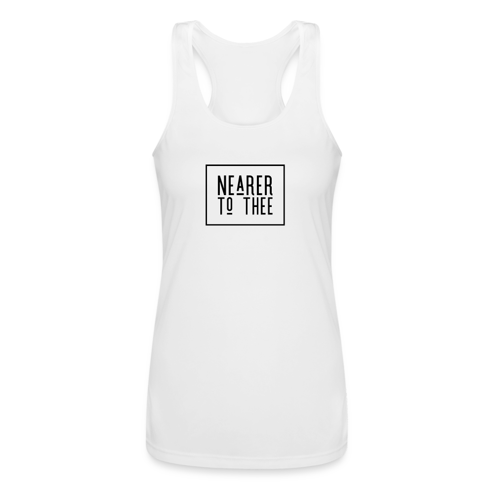 Nearer to Thee - Women’s Performance Racerback Tank Top - white
