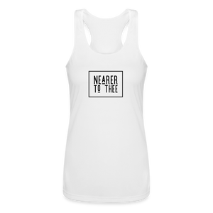 Nearer to Thee - Women’s Performance Racerback Tank Top - white