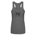 Nearer to Thee - Women’s Performance Racerback Tank Top - charcoal