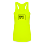 Nearer to Thee - Women’s Performance Racerback Tank Top - neon yellow