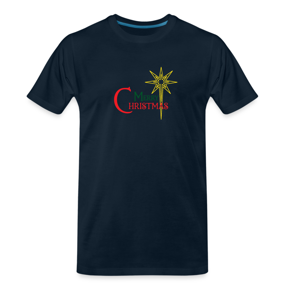 Merry Christmas - Men’s Premium Organic T-Shirt - deep navy