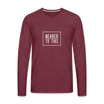 Nearer to Thee - Men's Premium Long Sleeve T-Shirt - heather burgundy