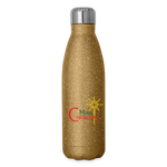 Merry Christmas - Insulated Stainless Steel Water Bottle - gold glitter