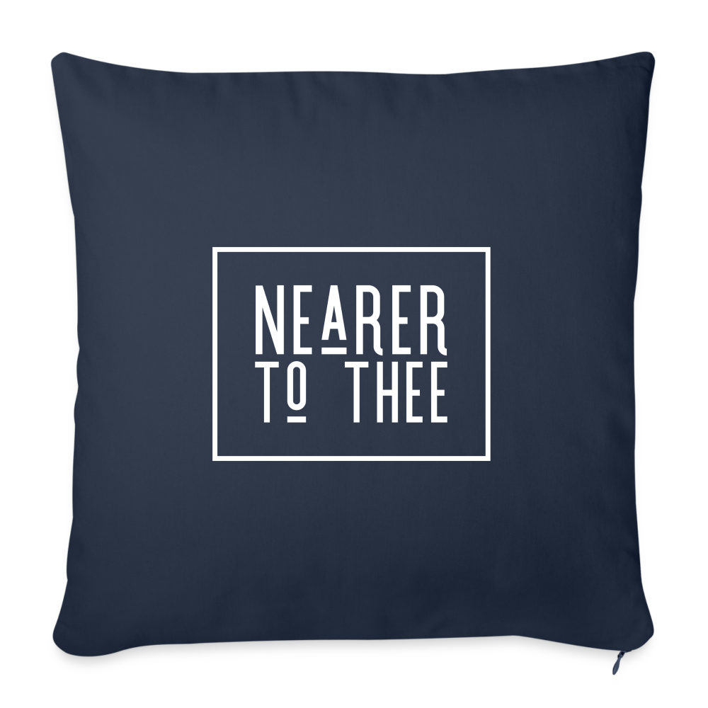 Nearer to Thee - Throw Pillow Cover - navy