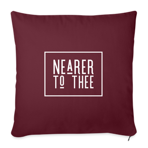 Nearer to Thee - Throw Pillow Cover - burgundy