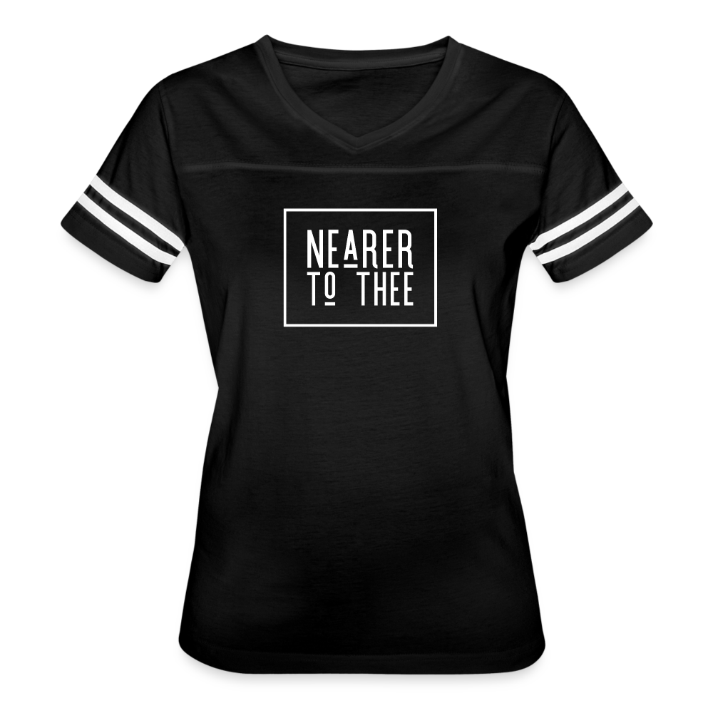 Nearer to Thee - Women’s Vintage Sport T-Shirt - black/white