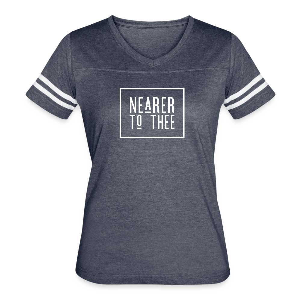 Nearer to Thee - Women’s Vintage Sport T-Shirt - vintage navy/white