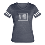 Nearer to Thee - Women’s Vintage Sport T-Shirt - vintage navy/white