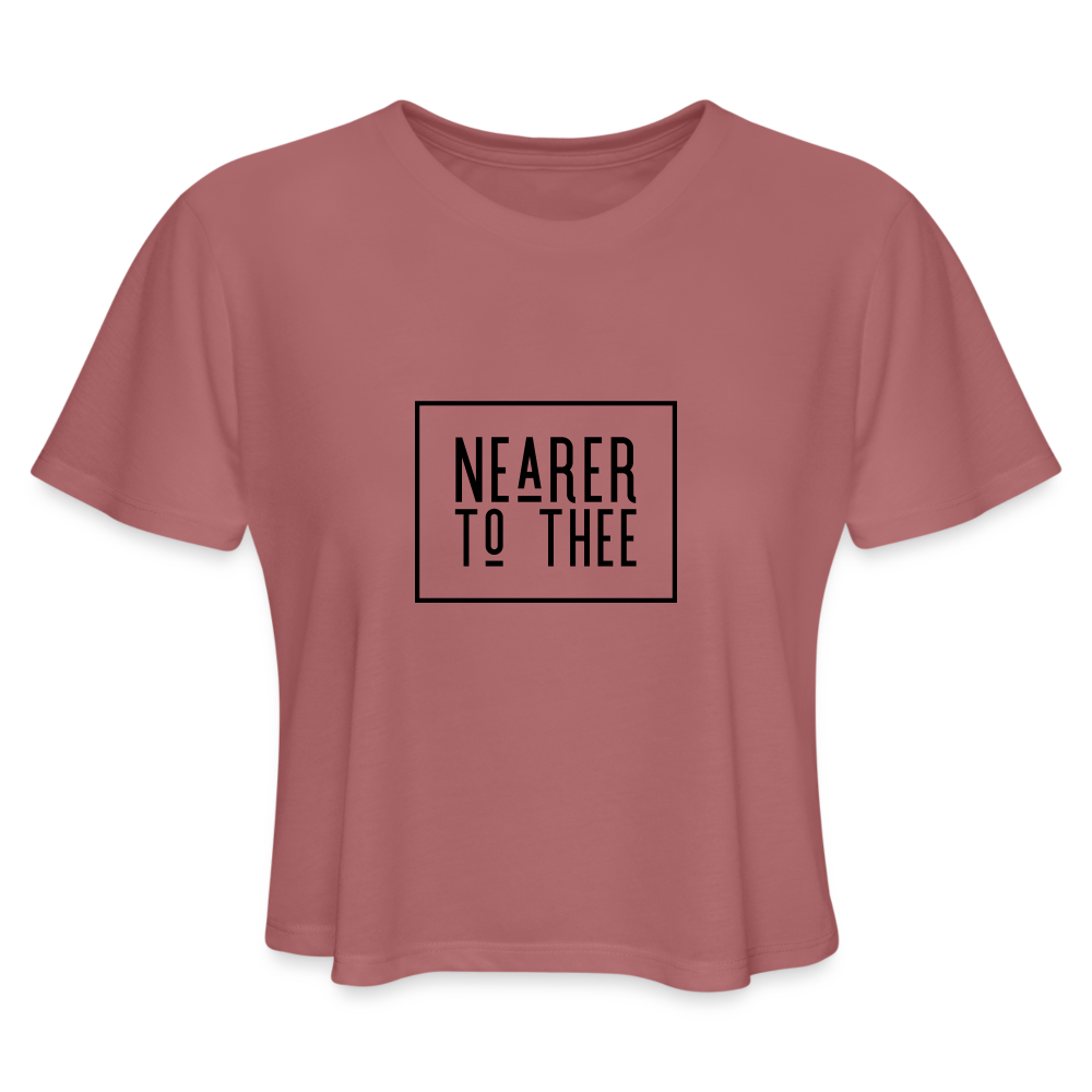 Nearer to Thee - Women's Cropped T-Shirt - mauve
