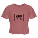 Nearer to Thee - Women's Cropped T-Shirt - mauve