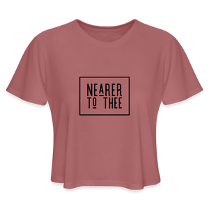 Nearer to Thee - Women's Cropped T-Shirt - mauve