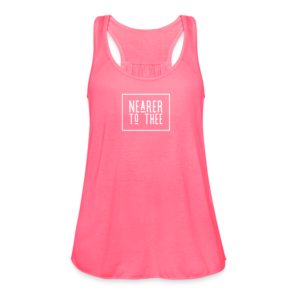 Nearer to Thee - Women's Flowy Tank Top - neon pink