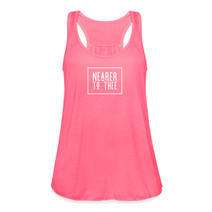 Nearer to Thee - Women's Flowy Tank Top - neon pink