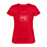 Nearer to Thee - Women's V-Neck T-Shirt - red