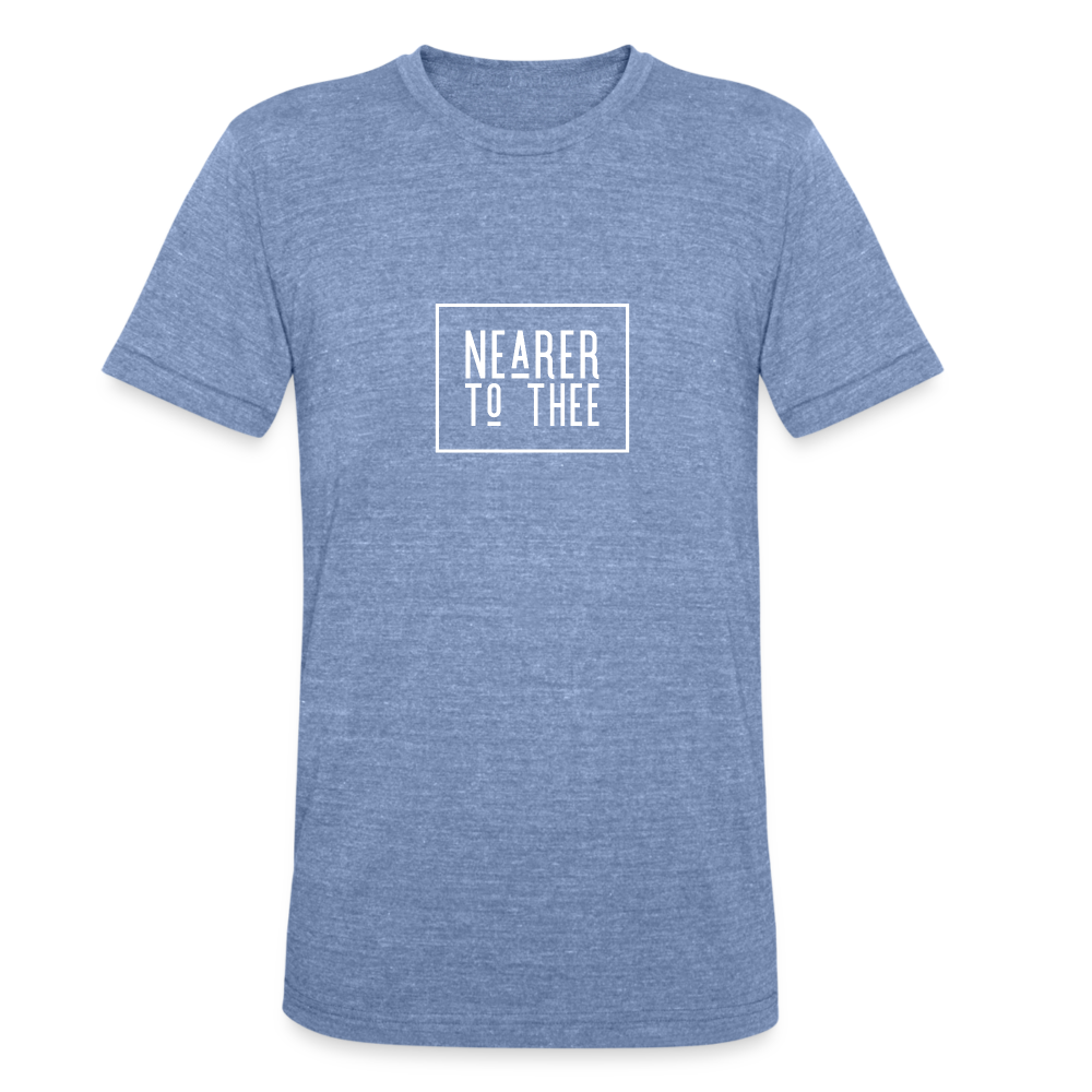Nearer to Thee - Unisex Tri-Blend T-Shirt - heather blue