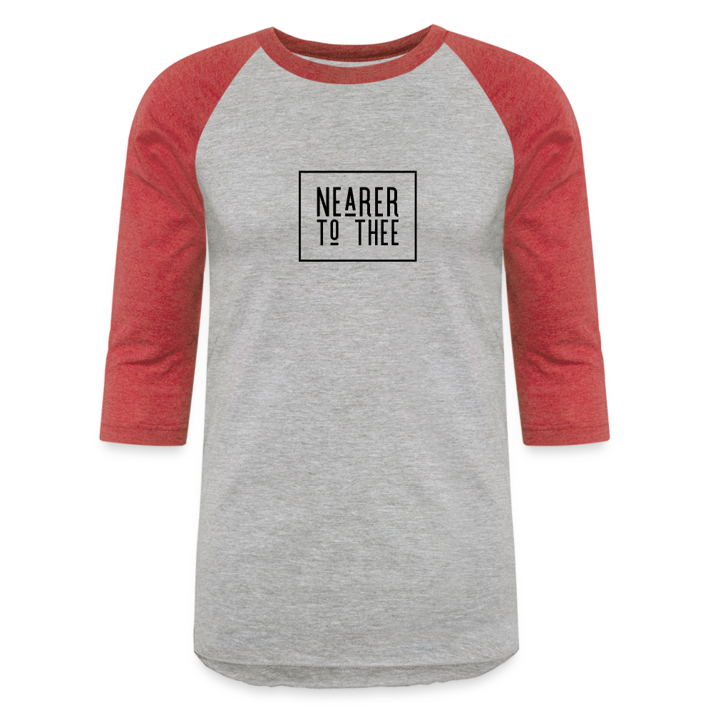 Nearer to Thee - Baseball T-Shirt - heather gray/red