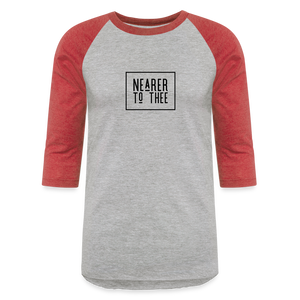 Nearer to Thee - Baseball T-Shirt - heather gray/red