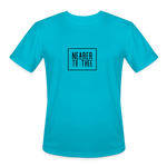 Nearer to Thee - Men’s Moisture Wicking Performance T-Shirt - turquoise