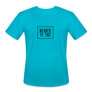 Nearer to Thee - Men’s Moisture Wicking Performance T-Shirt - turquoise