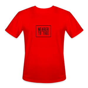 Nearer to Thee - Men’s Moisture Wicking Performance T-Shirt - red
