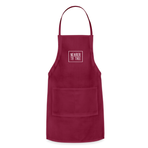 Nearer to Thee - Adjustable Apron - burgundy