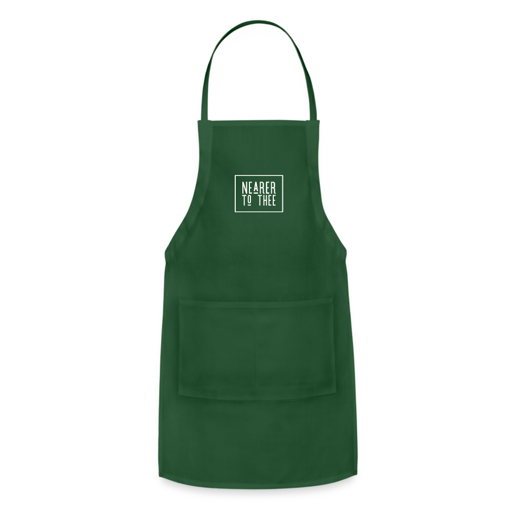 Nearer to Thee - Adjustable Apron - forest green
