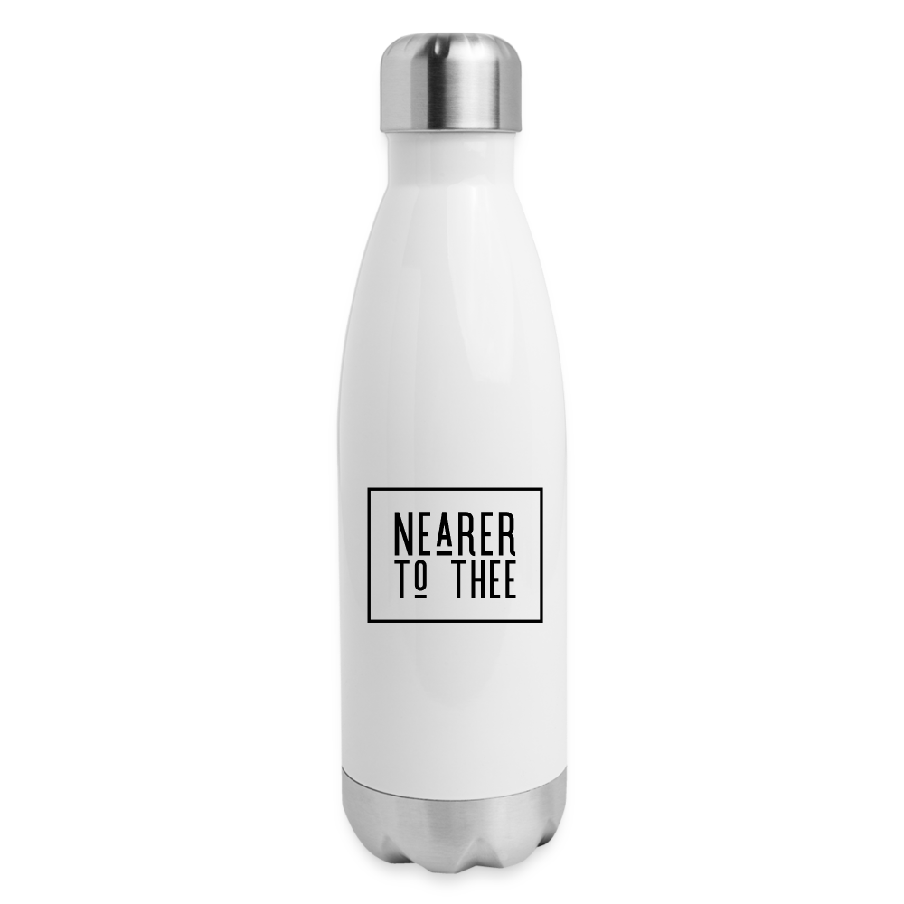 Nearer to Thee - Insulated Stainless Steel Water Bottle - white