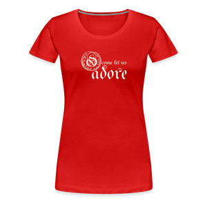 O Come Let Us Adore - Women’s Premium T-Shirt - red