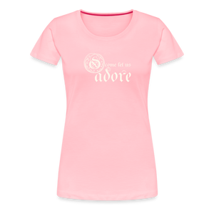 O Come Let Us Adore - Women’s Premium T-Shirt - pink