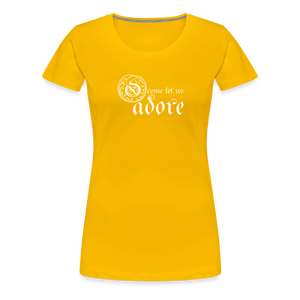 O Come Let Us Adore - Women’s Premium T-Shirt - sun yellow