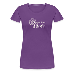 O Come Let Us Adore - Women’s Premium T-Shirt - purple