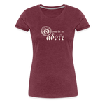 O Come Let Us Adore - Women’s Premium T-Shirt - heather burgundy