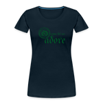 O Come Let Us Adore - Women’s Premium Organic T-Shirt - deep navy