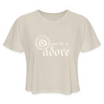 O Come Let Us Adore - Women's Cropped T-Shirt - dust