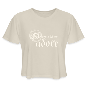 O Come Let Us Adore - Women's Cropped T-Shirt - dust